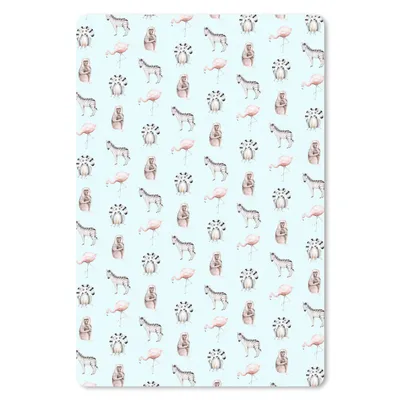 Produktbild von MuchoWow® Mauspad Mousepad Tiere - Muster - Pastell 40x60 cm - Mousepads - Maus Mat - Pad - Mausunterlage - Schreibtisch Accesoire
