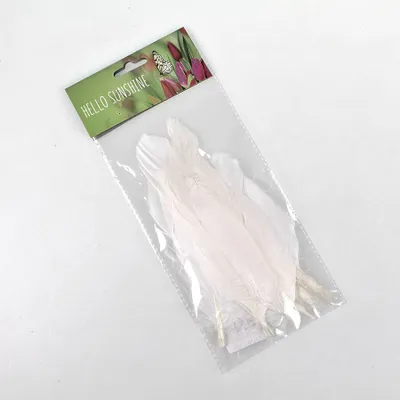Produktbild von 12 Federn weiß ca 16-18cm Dekofedern Streufedern Bastelfedern Gänsefedern