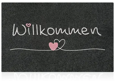Schmutzfangmatte 70x45 cm, rutschfest, schwarz, für draußen & drinnen
