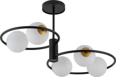 Zdjęcie produktu dla Lampa sufitowa Aqua czarno-biała 5xG9x12W szkło wym:37x70x40cm IP20 Sigma Lighting