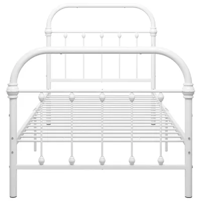 Produktbild von vidaXL Bettgestell Weiß Metall 100 × 200 cm