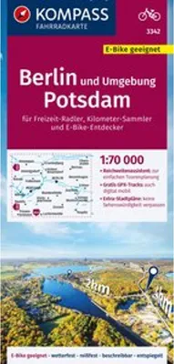 Immagine prodotto di Carta ciclistica KOMPASS 3342 Berlino e dintorni, Potsdam 1:70.000