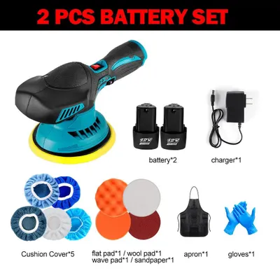 Imagen del producto de Pulidora para automóviles - Mini - Pulidora - A batería - Pulidora - 6000 RPM - Inalámbrica - 12V - Eléctrica
