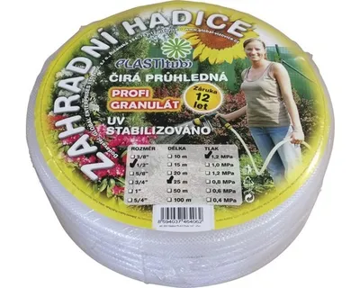 Obrázek produktu pro Hadice na vodu PLASTItubi 1/2" délka 25 m