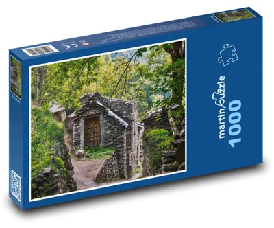 Obrázok produktu pre Puzzle 1000 Kamenný dom v lese - martinpuzzle