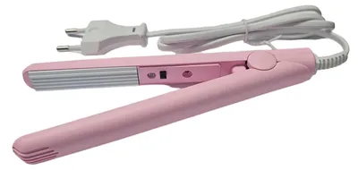 Obrázek produktu pro Mini přenosná žehlička na vlasy krepovací-Růžová