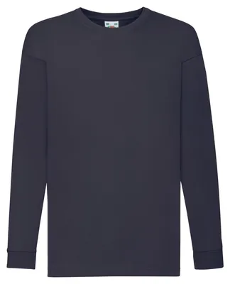Immagine prodotto di Fruit of the Loom - Maglietta "Valueweight" per bambini a maniche lunghe LT1785 (116) (blu navy)
