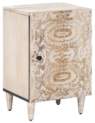 Image de Armoire de salle de bain avec stockage Blanc 38 x 33,5 x 58 cm