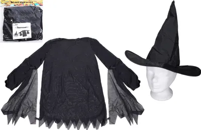 Immagine prodotto di Set carnevale - strega (vestito, cappello)
