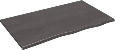 Image de Étagère murale marron foncé 100x60x2cm bois chêne massif traité