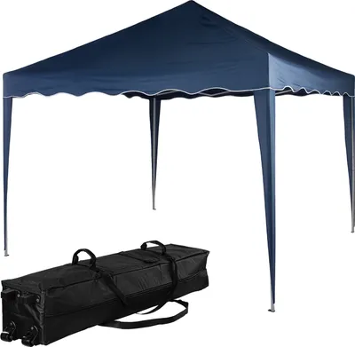 Produktbild von INSTENT® Pavillon 3x3m WASSERDICHT BASIC Blau Garten Party Zelt faltbar