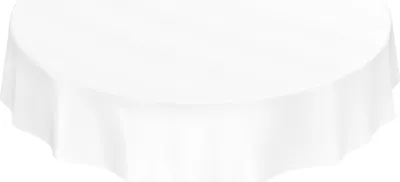 Produktbild von Tischdecke Wachstuch Einfarbig Weiß Robust Wasserabweisend Rund 120 cm