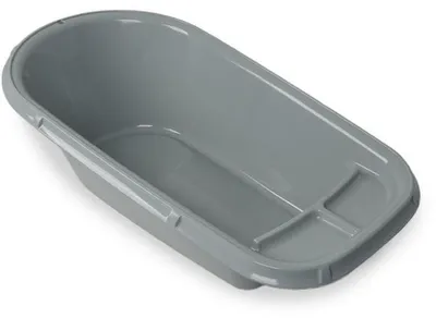 Image de Baignoire bébé - THERMOBABY - Gris chic et Taille adaptée - Stable et robuste - Bouchon de vidange