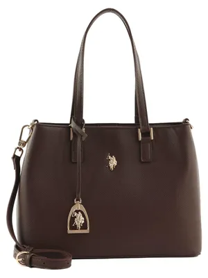 Image de U.S. POLO ASSN. sac à épaule sac à épaule bandoulière Jones Double Handle Bag Dark Brown marron foncé
