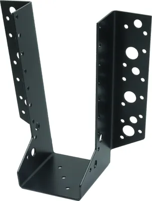 Produktbild von Balkenschuh Schwarz verzinkt Lasche außen für 70 x 220 mm Balken - Pro Stück