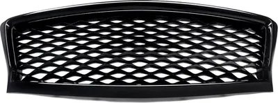 Image de Pare-chocs avant Cache supérieur de calandre pour Infiniti Q50 2018-2022 Design maillé Noir brillant