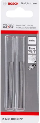 Produktbild von Bosch 2 608 000 672, 56 mm, 5,5 mm, 1,1 mm, Holz, Bosch GHO 12V-20, 2 Stück(e)