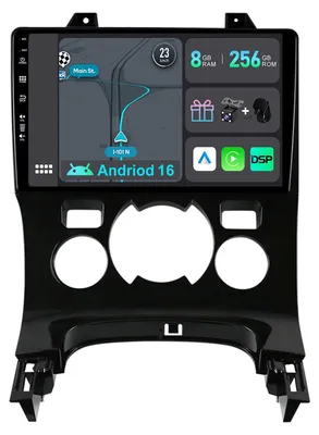 Image de [8 Go + 256 Go] Autoradio 2 DIN Android 16 avec CarPlay, GPS, Bluetooth 5.0 et DAB