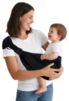 Produktbild von Babytrage Tragetuch Babytragetuch - Ergonomisch - 3 bis 25 kg - 0 bis 36 Monate - Schwarz