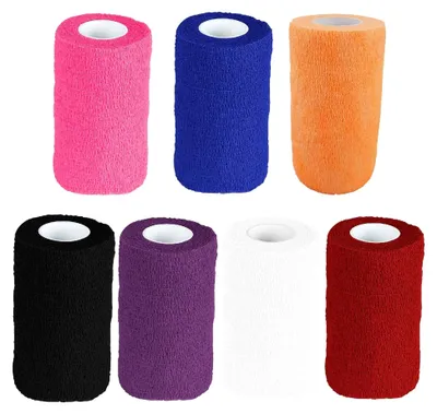 Produktbild von Selbstklebende Haftbandage, selbsthaftende Flexbandage, 4,5 m, Farbe: schwarz