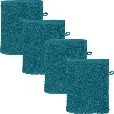 Produktbild von REDBEST Waschhandschuh Oceanside" 4er-Pack petrol 16x21 cm"