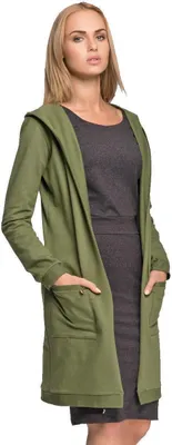 Immagine prodotto di Damen Blazer Jacke Cardigan Lang; Khaki L/40