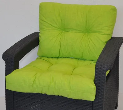 Produktbild von Kissen / Polster für PE - Rattanmöbel , Set Sitz + Rücken , Colore verde chiaro (hellgrün)