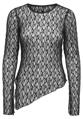 Produktbild von Only ONLSYRENE LACE L/S ASYMETRICAL TOP Black S