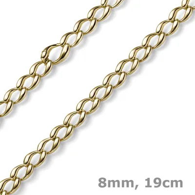 8mm-Armband-Phantasiekette-aus-585-Gelbgold-19cm