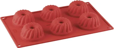 Image de Moule à kouglof en silicone Mini Flexxible Love Dr. Oetker silicone platine 30x17,5x4,5cm 6 pièces
