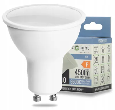 Immagine prodotto di Lampadina LED 5W 450lm 6500K GU10 Eco light EC79380