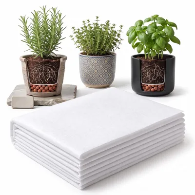Productafbeelding van Waterdoorlatend Filtervlies voor Plantenpotten, 2 m x 1 m