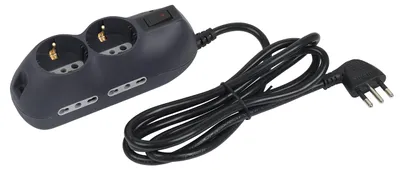 Produktbild von bticino 3695GB, 1,5 m, Drinnen, Schwarz, 4 AC-Ausgänge, 16 A, Schwarz