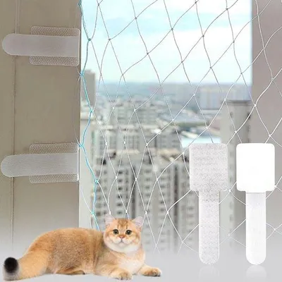 Productafbeelding van Famanu zelfklevende haken voor kattennetten - 50 stuks