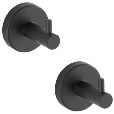Produktbild von WENKO 2er Set Edelstahl Wand Haken Handtuch Halter Bad Küchen Bosio