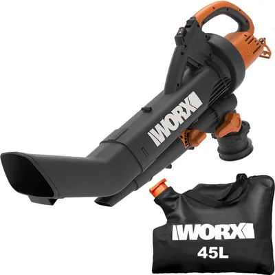 Immagine prodotto di WORX WG505E Soffiatore per foglie Aspiratore per foglie Trinciatrice 3000 W Aspiratore per foglie 3 in 1 incl. (99,99)