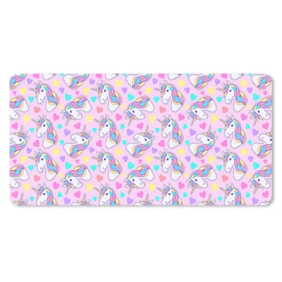 Produktbild von MuchoWow® Schreibtischunterlage Einhorn - Regenbogen - Muster 80x40 cm - XXL Mauspad - Gaming Mauspad