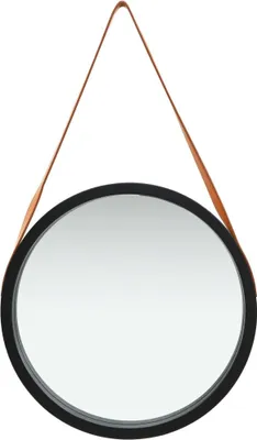 Obrázok produktu pre vidaXL Nástenné zrkadlo s pásom 50 cm čierne