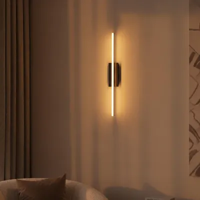 Productafbeelding van Design wandlamp Gratta zwart, AI-gegenereerde afbeelding