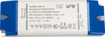 Immagine prodotto di SELF SLD30-12VL-E, alimentatore da tavolo IP20 30W 12V 2,5A dimmerabile