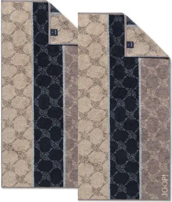 Produktbild von 2 Stück Joop! Handtuch 1657-70 Cornflower Stripes Graphit 50x100