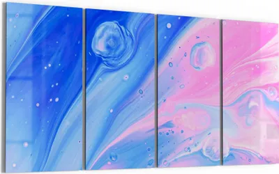 Produktbild von DEQORI Glasbild Echtglas 4x30x60 cm 'Kosmische Harmonie' Wandbilder XXL groß