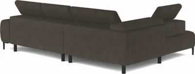 Produktbild von DomoHome Ecksofa PLAZA-L Stoff SOLAR Eckcouch Inkl. Mit Bequemer, Flauschiger Rückenlehne / Longchair Links / Industrial Style / L-Form Links | 300x99x216 cm | BRONZE