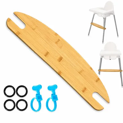 Produktbild von Bambus Hochstuhl Fußstütze verstellbar, rutschfestes Kinder Hochstuhl Zubehör für Baby高椅 – natürliche & sichere Halterung
