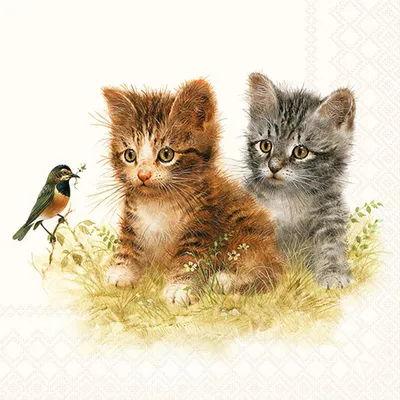 Produktbild von 20 Servietten Kitten Friend - Zugängliche Katzen 33x33cm