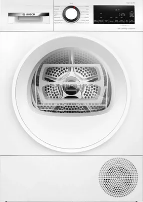 Produktbild von Bosch Serie 6 WQG13500FR, Freistehend, Frontlader, Wärmepumpe, Weiß, Drehregler, Rechts