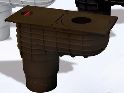 Produktbild von Regensinkkasten Regenrohrablauf Regenwasserablauf Dachrinnenablauf Q3 braun