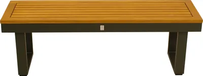 Produktbild von Hockerbank 120 x 40 x 35 cm Aluminium Akazie Anthrazit Natur