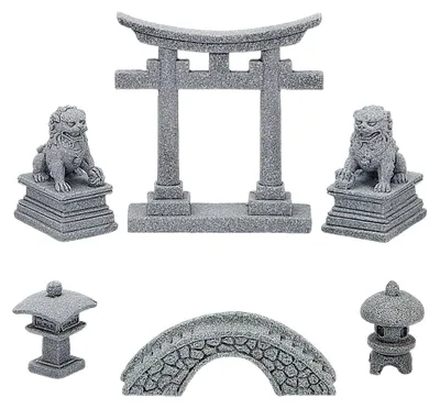 Produktbild von 6 Stück Mini Zen Garten Zubehör in 5 Designs für Dekoration