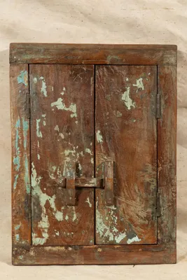 Teakholz-Binnendeurrahmen 45,5x7,5x59,5 cm restauriert